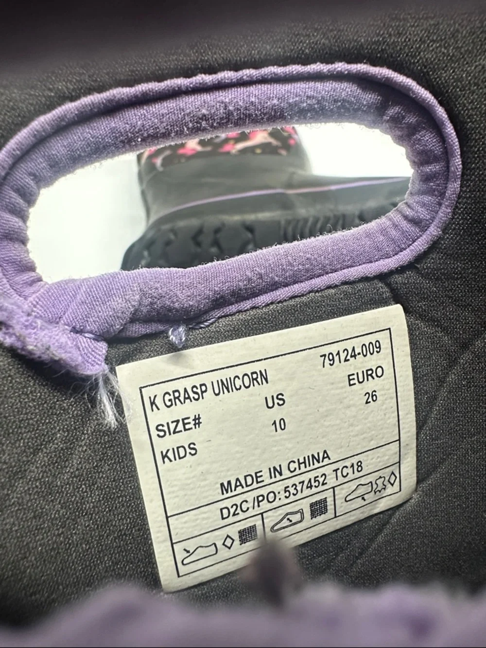 Bogs Boots Snow Rain Waterproof Insulated Pull On Unicorn Black Little Kids 10
